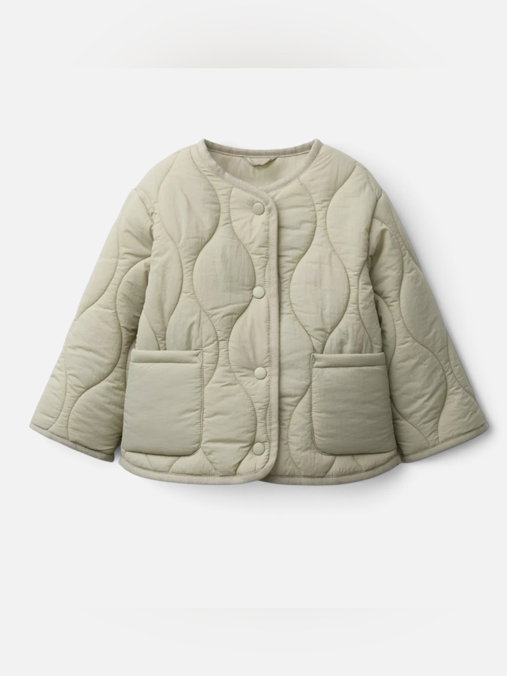 Zara Kids Cream Lightweight Quilted Jacket Size 6-7Y